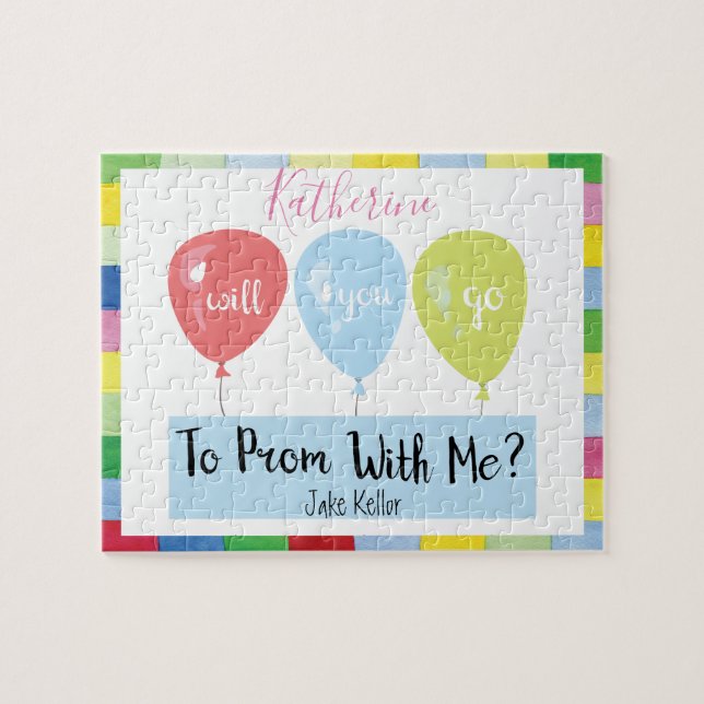 Promposal Balloon Monogram Puzzle (Horizontal)