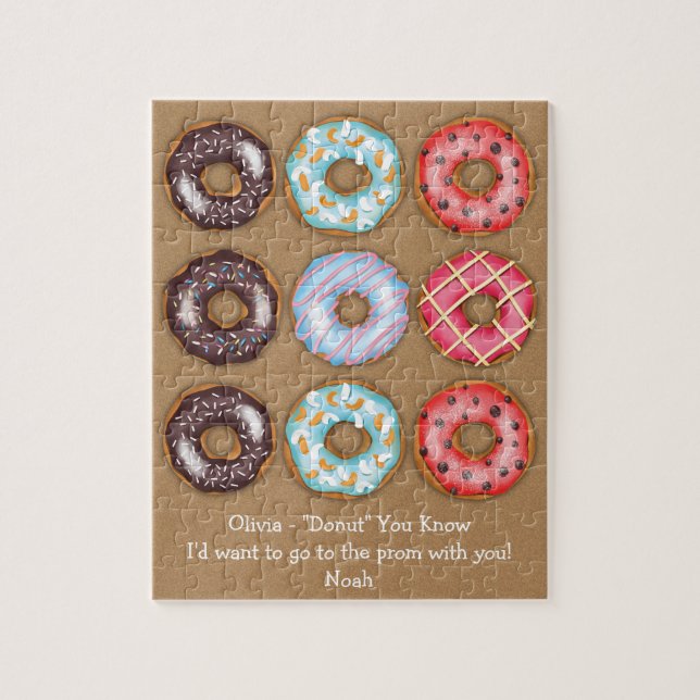 Promposal Doughnuts Prom Dance Jigsaw Puzzle (Vertical)