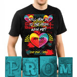 Promposal Will You Go To The Prom  T-Shirt<br><div class="desc">Ask someone to your school prom with this unique art style design. Complete with names and messages. Cool graffiti style with colorful hearts and elements. Novel Promposal idea.</div>