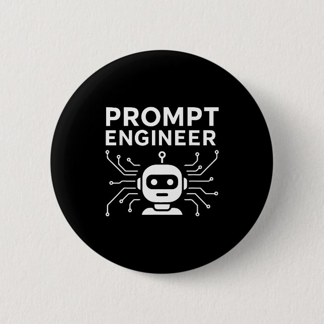 Prompt Engineer Apparel Funny Ai Tech Humor Gift  6 Cm Round Badge (Front)