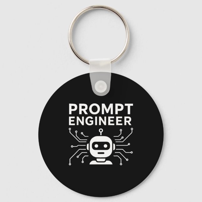 Prompt Engineer Apparel Funny Ai Tech Humor Gift  Key Ring (Front)