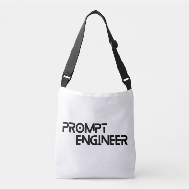Prompt engineer minimalist quote crossbody bag (Front)