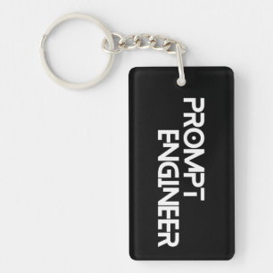 Prompt engineer minimalist quote key ring