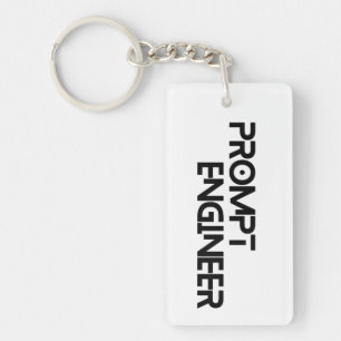 Prompt engineer minimalist quote key ring