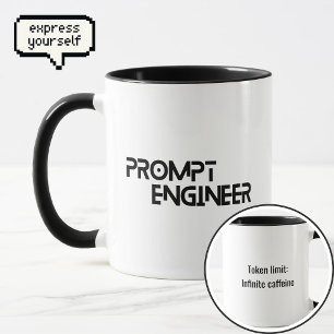 Prompt engineer minimalist quote mug