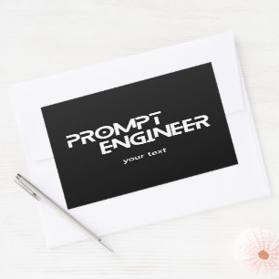 Prompt engineer minimalist quote rectangular sticker