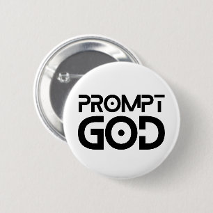 Prompt Engineer Prompt God AI Tech Prompt Master 6 Cm Round Badge