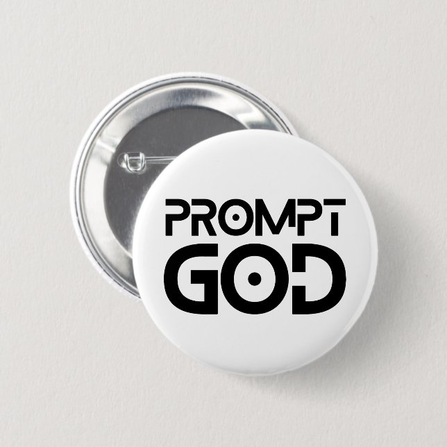 Prompt Engineer Prompt God AI Tech Prompt Master 6 Cm Round Badge (Front & Back)