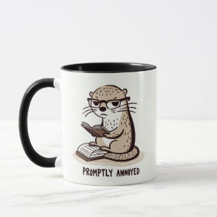 Promptly Annoyed Otter - Whimsical Cartoon Design Mug