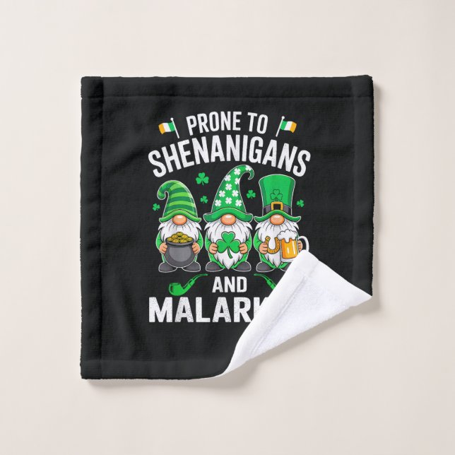 Prone to Shenanigans and Malarkey Funny St Patrick Wash Cloth (Wash Cloth)