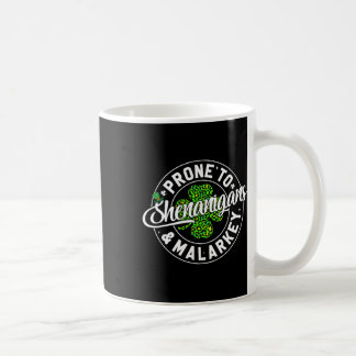 Prone To Shenanigans And Malarkey Leopard St Patri Coffee Mug