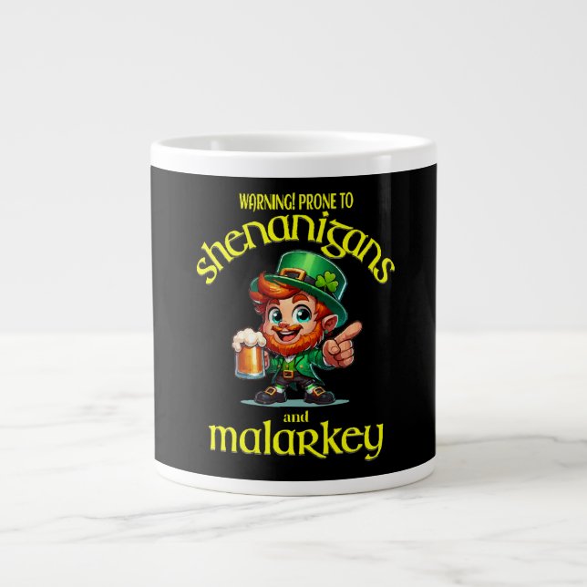 Prone to shenanigans large coffee mug (Front)