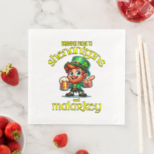 Prone to shenanigans napkin