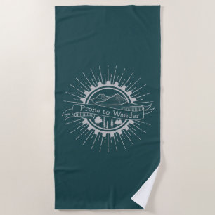 Prone to Wander Traveller Beach Towel