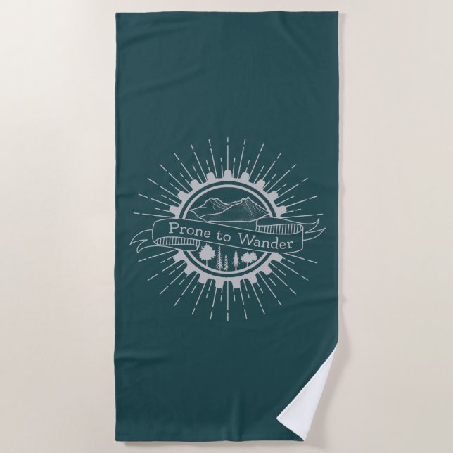 Prone to Wander Traveller Beach Towel (Front)