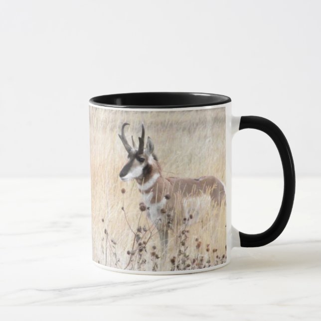 Pronghorn Antelope Buck in Wyoming Field Mug (Right)