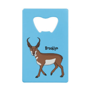 Pronghorn antelope cartoon illustration