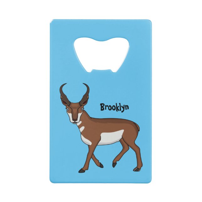 Pronghorn antelope cartoon illustration  (Front)