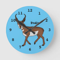 Pronghorn antelope cartoon illustration 
