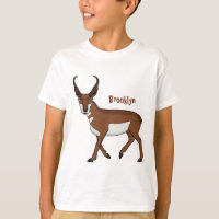 Pronghorn antelope cartoon illustration