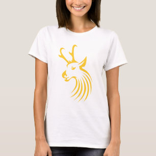 Pronghorn Antelope in Swish Drawing Style T-Shirt