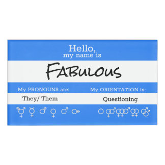 Pronoun Name Tag