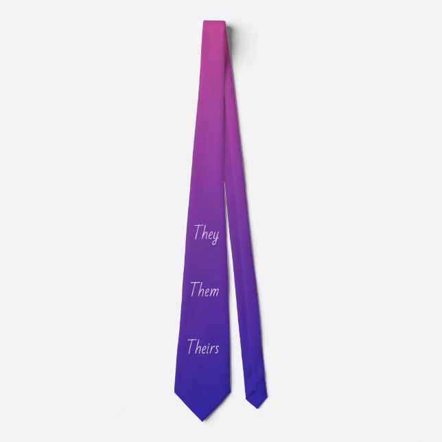 Pronouns tie (they/them/theirs edition) (Front)