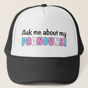 Pronouns Trucker Hat (Trans Pride)