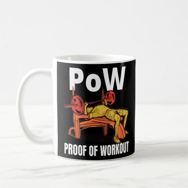 Proof Of Workout Pow Crypto Gym  Slogan 2  Coffee Mug (Left)