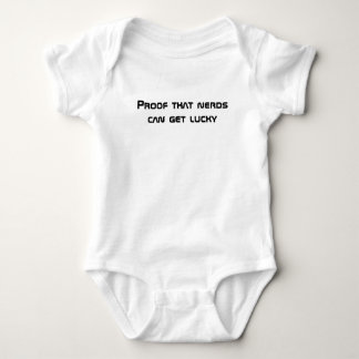 Proof that nerds can get lucky baby bodysuit