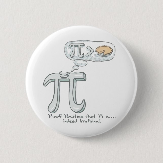 Proof that Pi is Irrational 6 Cm Round Badge (Front)