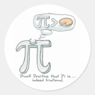 Proof that Pi is Irrational Classic Round Sticker