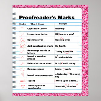Proofreader's Marks Poster