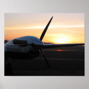 Prop at Sunset Poster