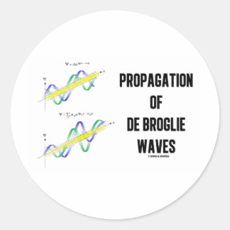 Propagation Of de Broglie Waves (Physics) Classic Round Sticker