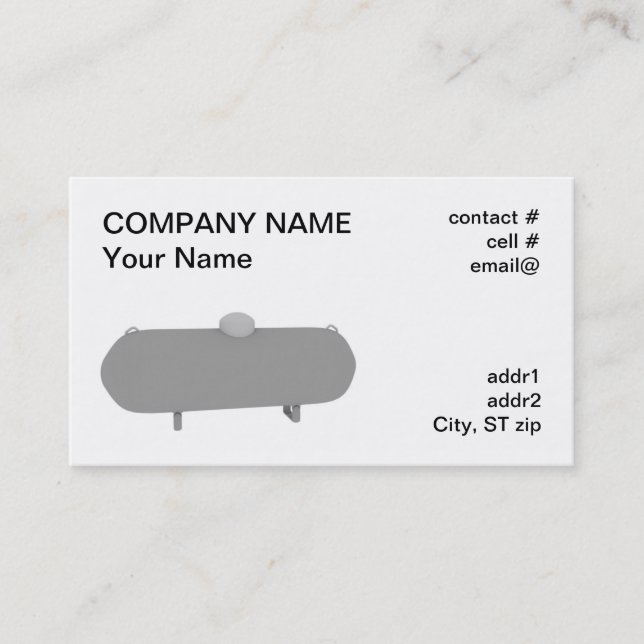 propane tank business card (Front)