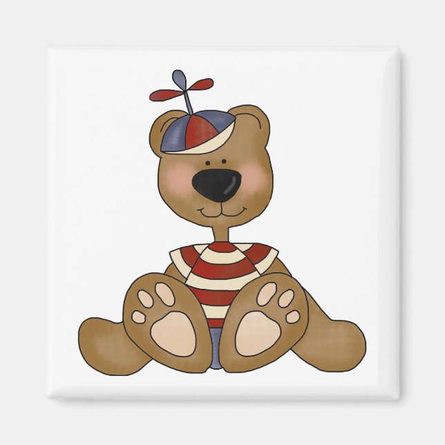 Propeller Hat Boy Bear Tshirts and Gifts Magnet (Front)
