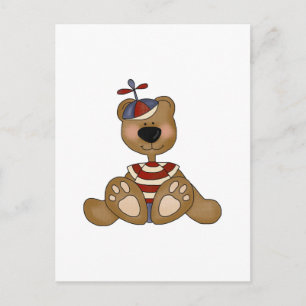 Propeller Hat Boy Bear Tshirts and Gifts Postcard