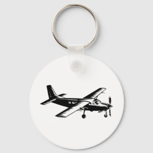 propeller plane aeroplane aircraft flying flight key ring