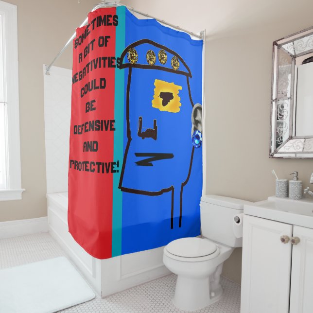 PROPER NEGATIVITY in TIME FLEECE BLANKET! Shower Curtain (In Situ)