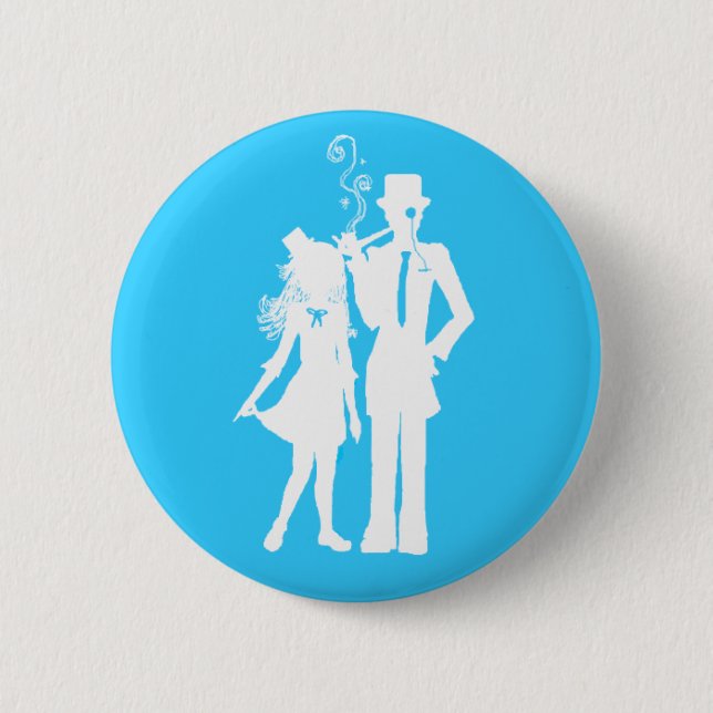 Proper Stylish Couple 6 Cm Round Badge (Front)