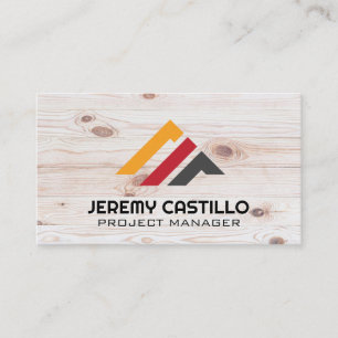 Property Construction Wood Grain Business Card