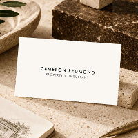 Property Consultant Luxury Minimal Branding Ivory