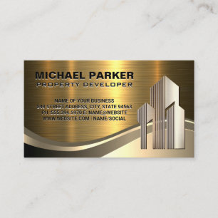 Property Developer Logo   Commercial Buildings Business Card