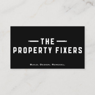 Property Fixers Black Business Card