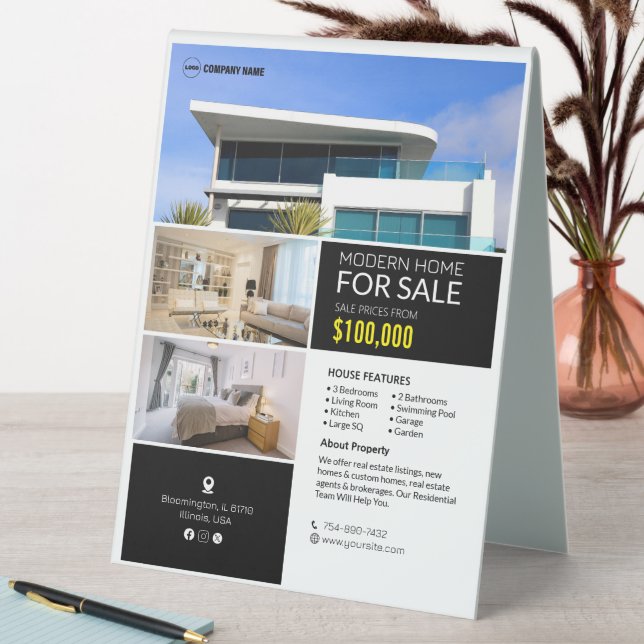 Property For Sale Table Tent Sign (In SItu (Table))