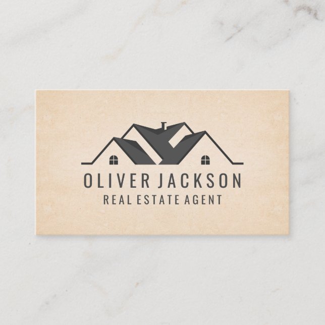Property House Real Estate logo Business Card (Front)