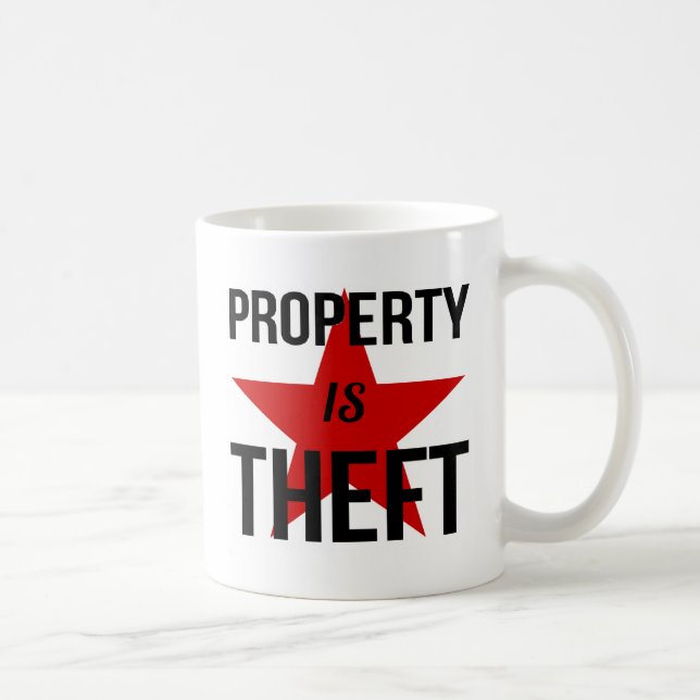Property is Theft - Anarchist Socialist Communist Coffee Mug (Right)