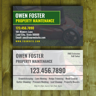 Property Maintenance Service Contact Card