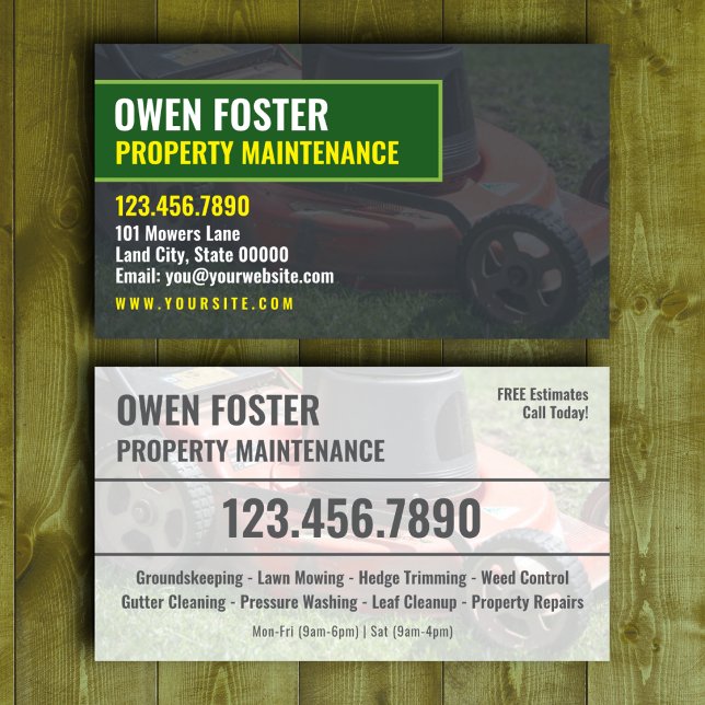 Property Maintenance Service Contact Card (Creator Uploaded)